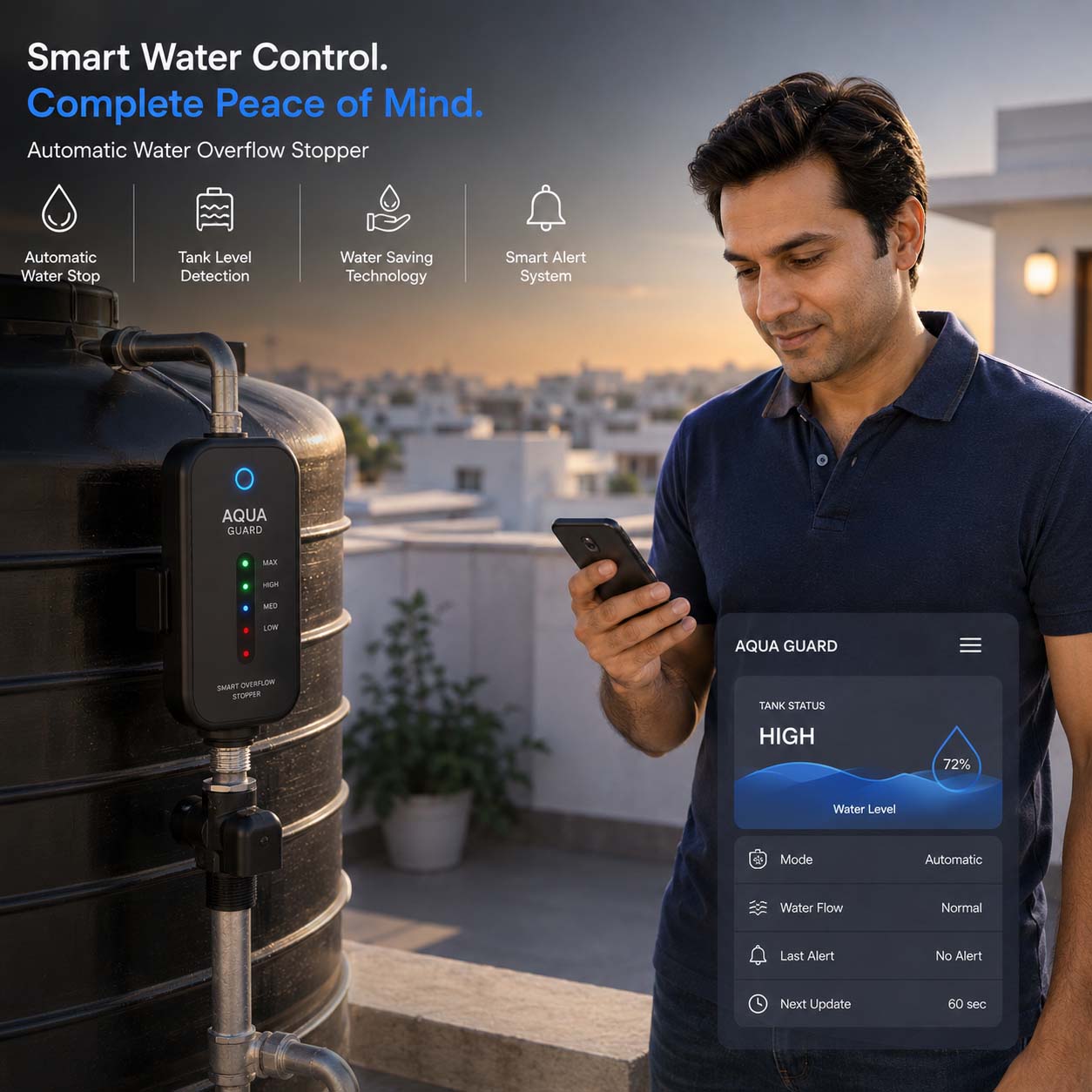 Auto Water Overflow Stopper
