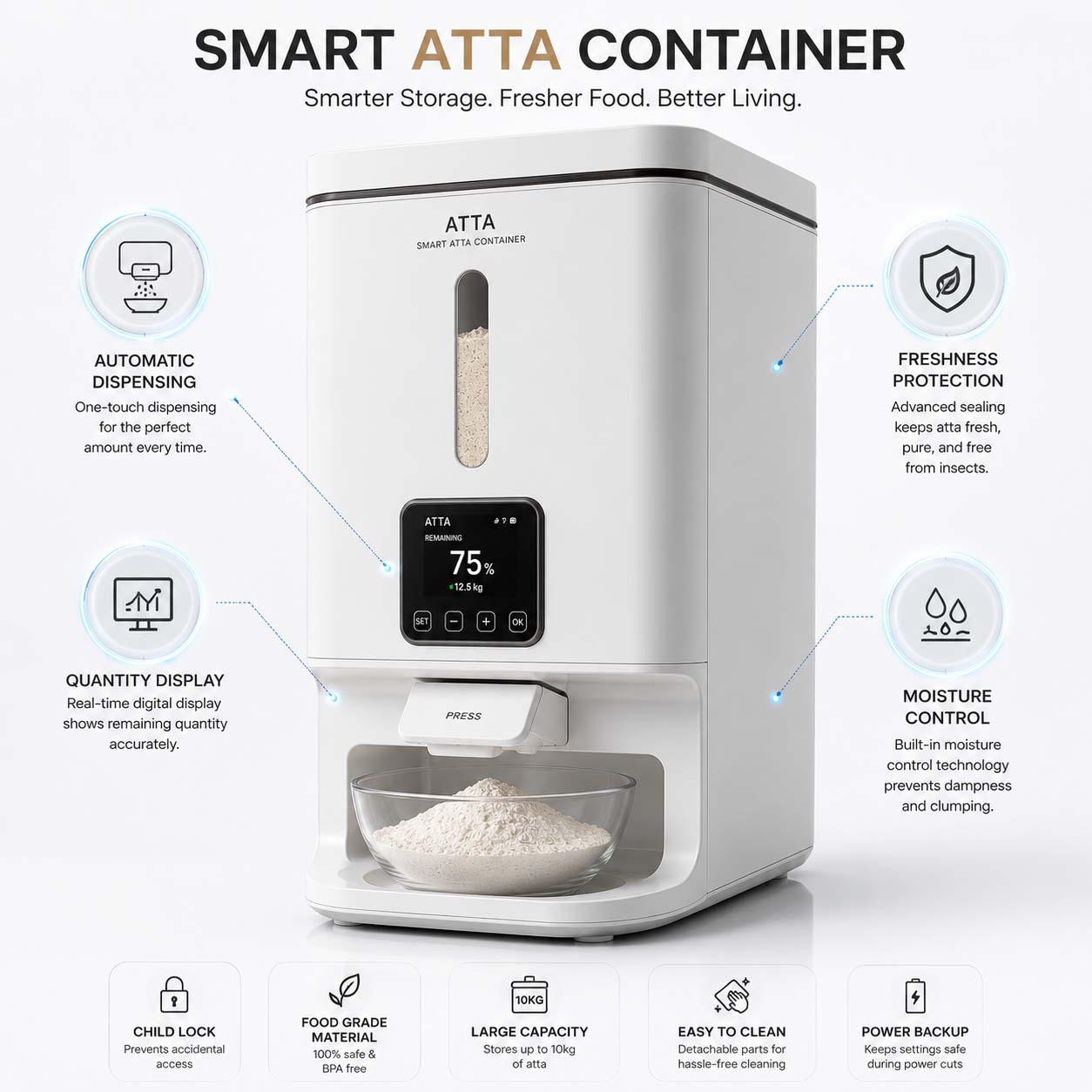 Smart Atta Container
