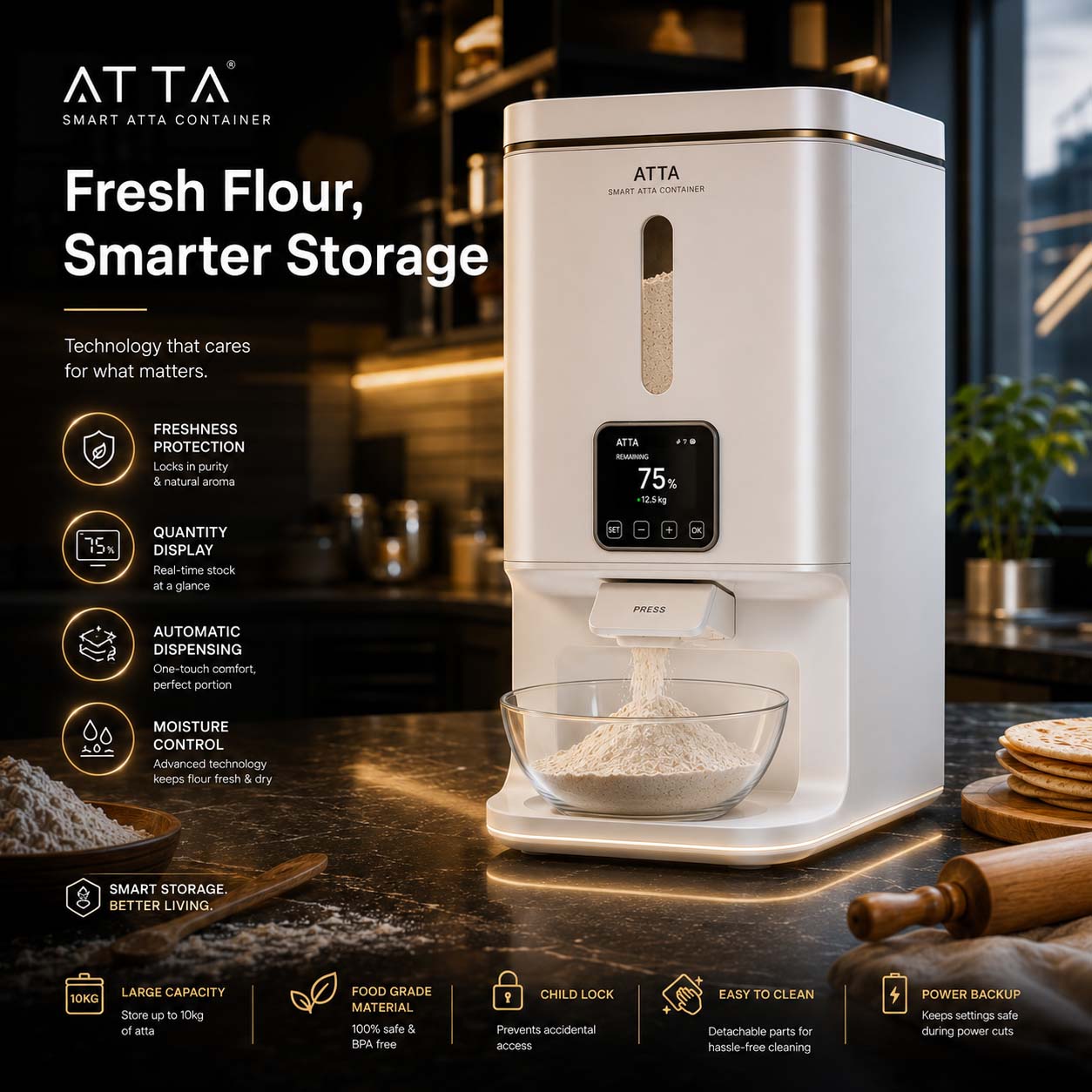 Smart Atta Container