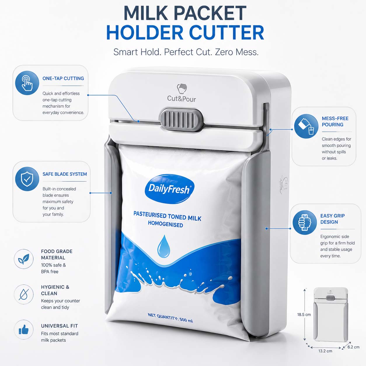 Milk Packet Holder Cutter