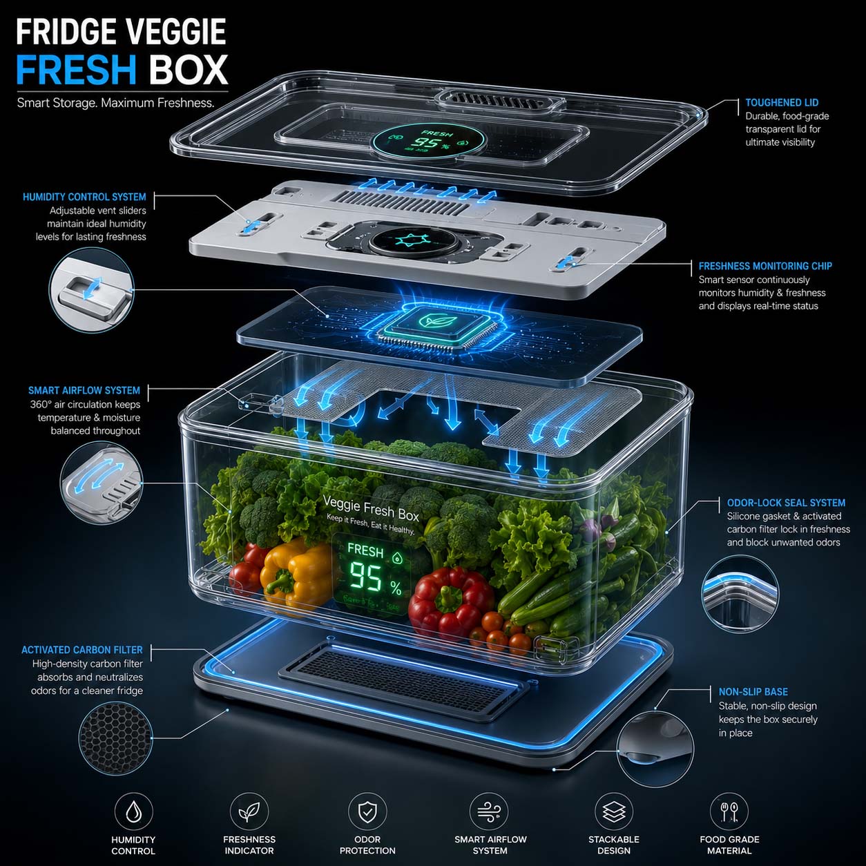 Fridge Veggie Fresh Box