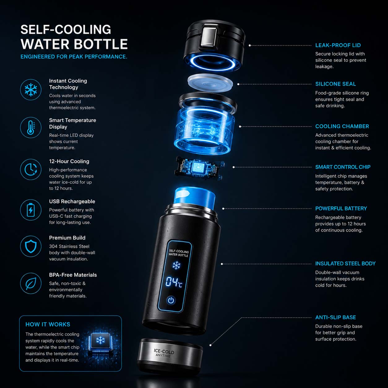 Self-Cooling Water Bottle