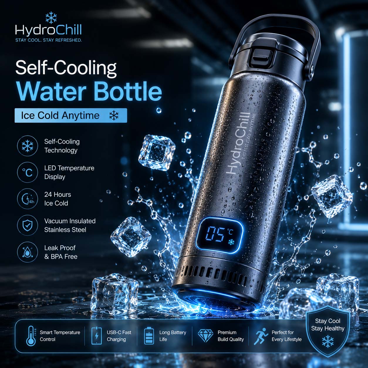 Self-Cooling Water Bottle