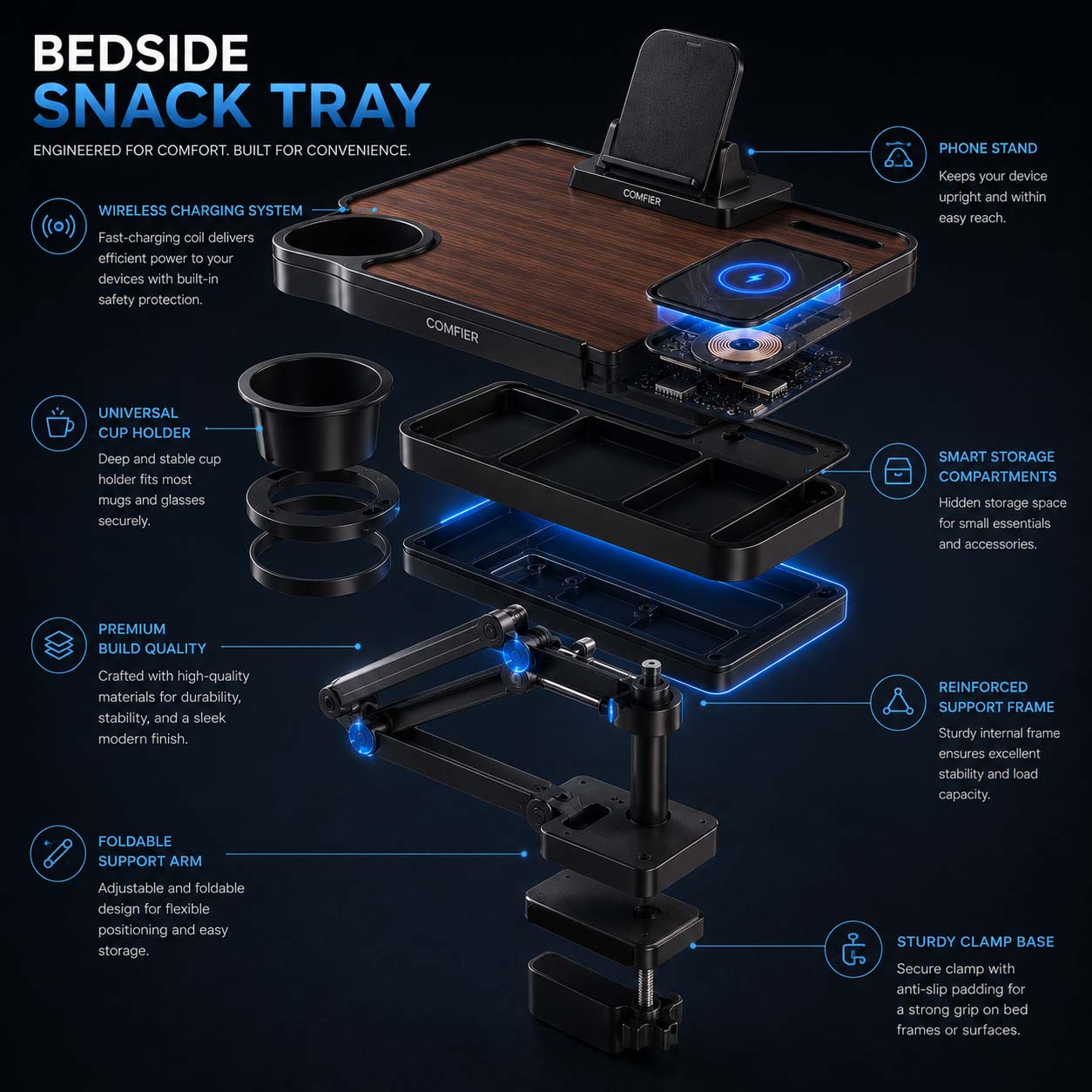 Bedside Snack Tray